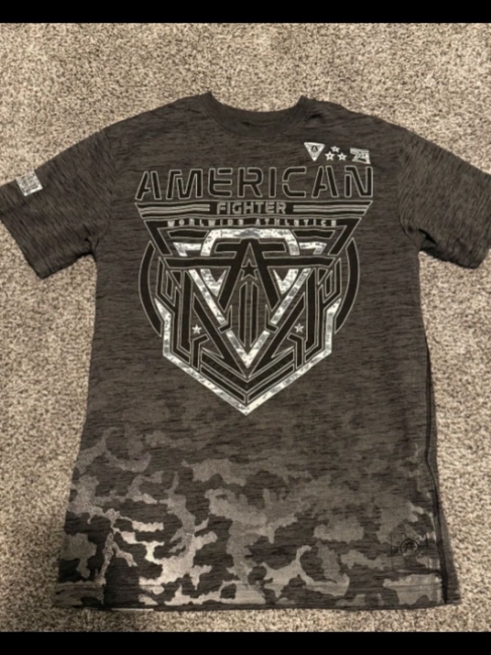 American Fighter Charcoal Gray Short-Sleeve Graphic Tee